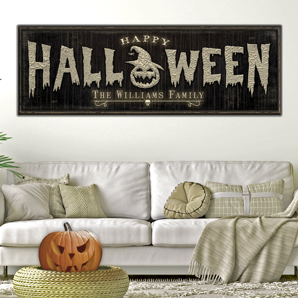 Happy Halloween Sign | Customizable Canvas - Wall Art Image by Tailored Canvases