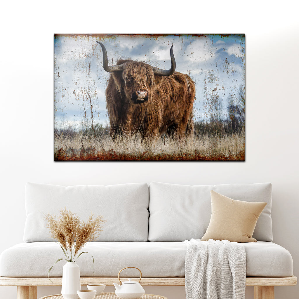 Highland Cattle Wall Art (READY TO HANG) - FREE SHIPPING - Tailored ...