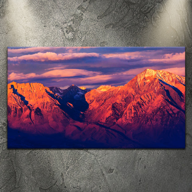 Sunset Mountain Range Canvas Wall Art - Image by Tailored Canvases