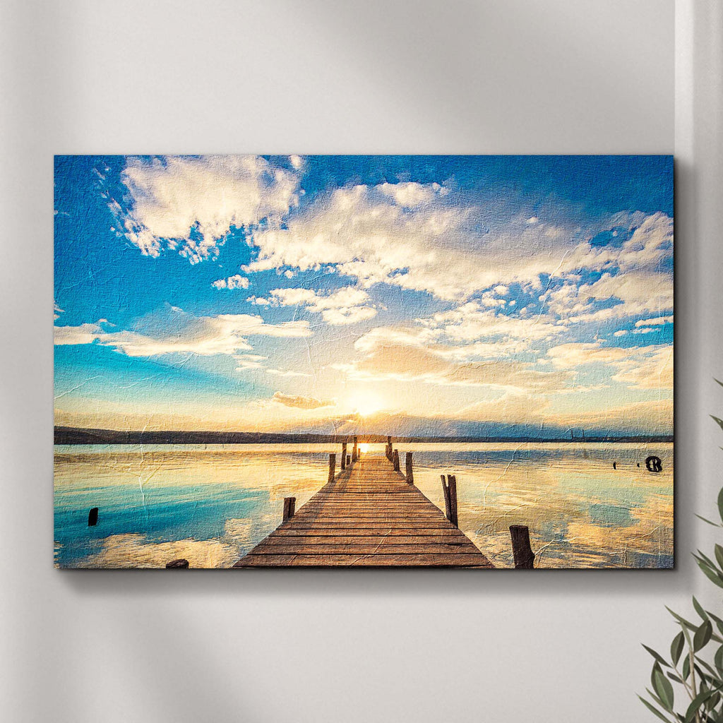 Wash Out Beach Pier Canvas Wall Art - by Tailored Canvases