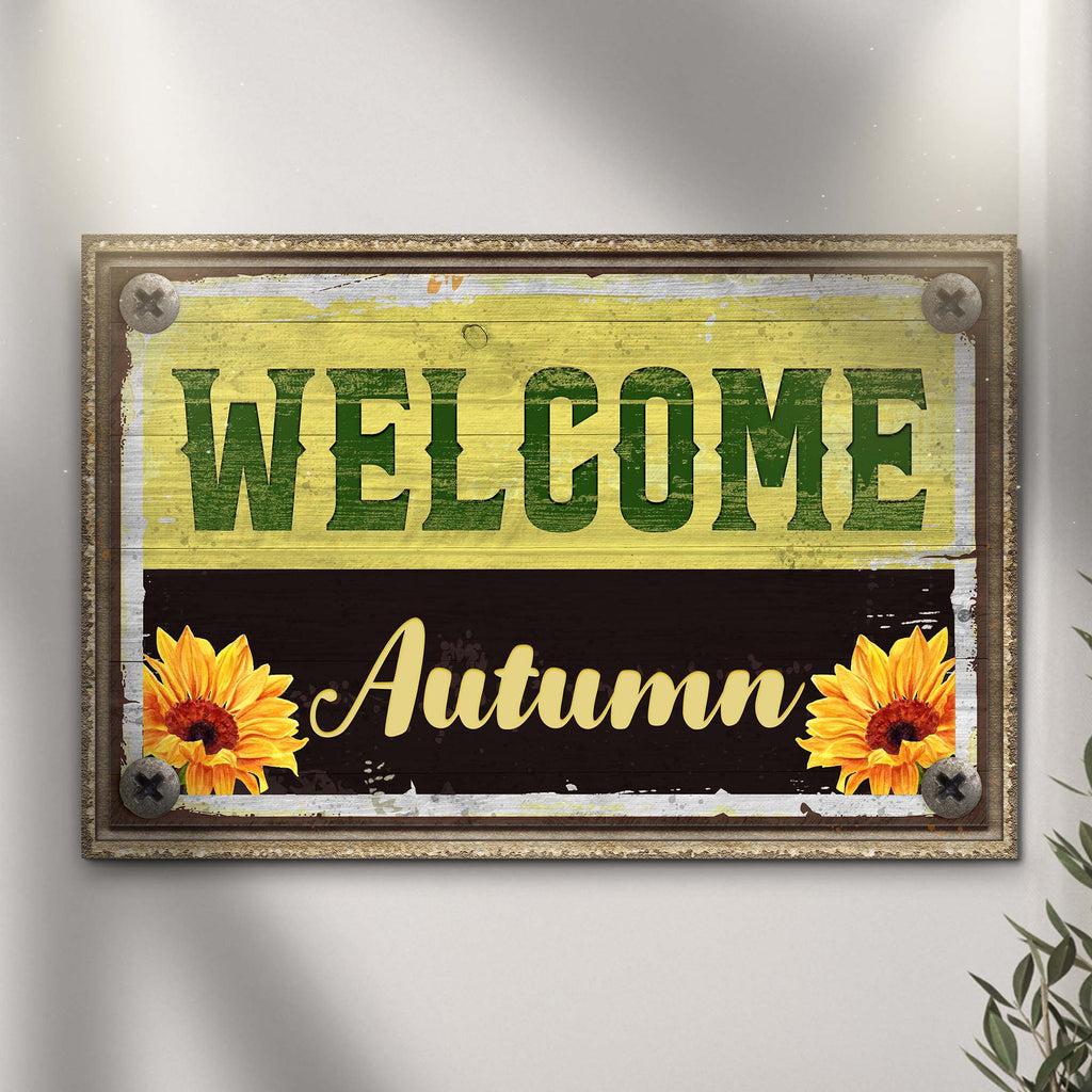 Welcome Autumn Canvas - Wall Art Image by Tailored Canvases