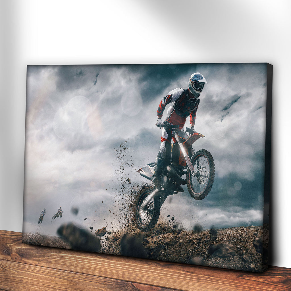Motocross Competition Canvas Wall Art - Image by Tailored Canvases
