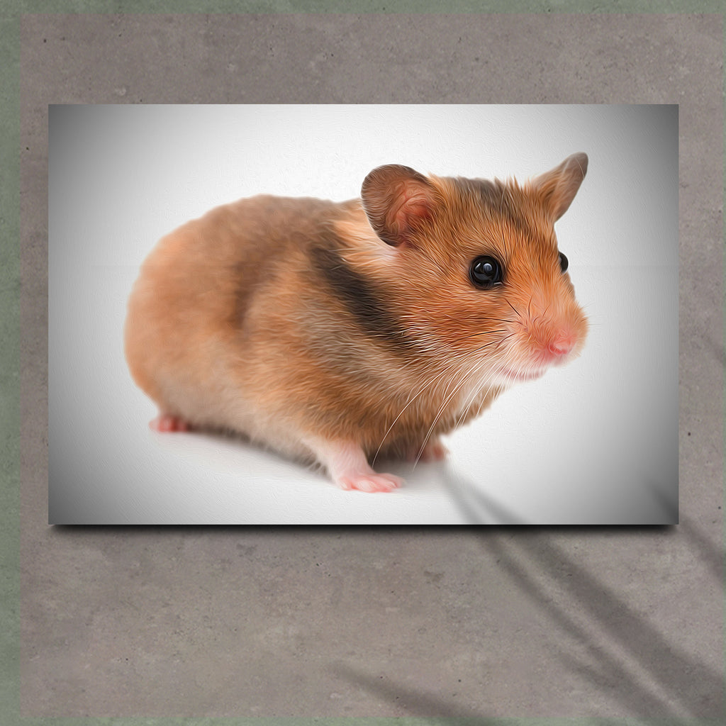 Syrian Hamster Peek Canvas Wall Art - by Tailored Canvases