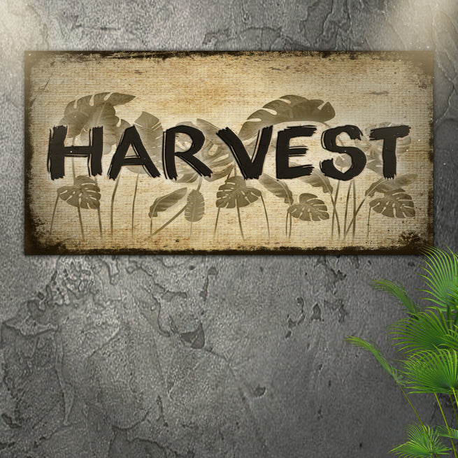 Harvest Thanksgiving Sign - Wall Art Image by Tailored Canvases