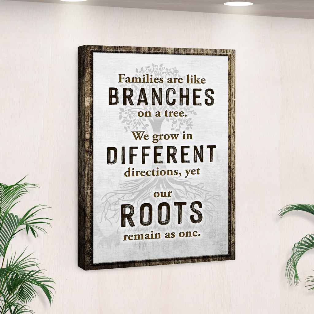 Family Is Like Branches On A Tree Sign II - by Tailored Canvases