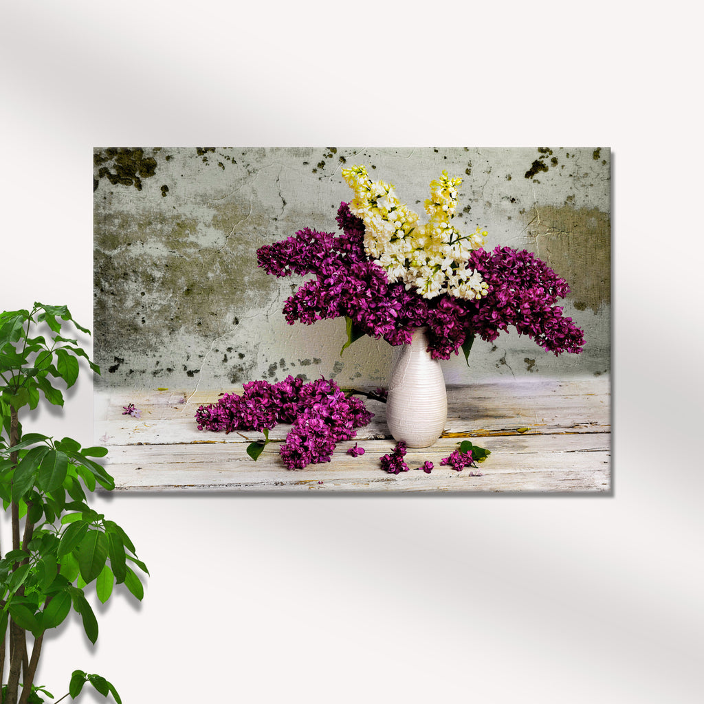 Flowers Lilac Bouquet Canvas Wall Art II - Image by Tailored Canvases