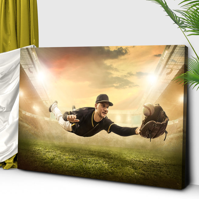 Baseball Catcher Canvas Wall Art - Image by Tailored Canvases