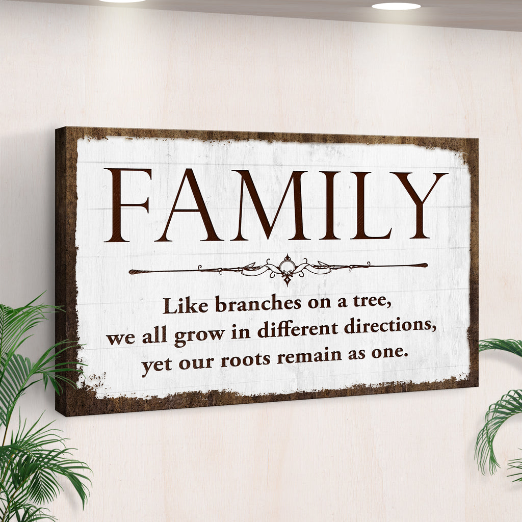 Family Is Like Branches On A Tree Sign III - Wall Art Image by Tailored Canvases