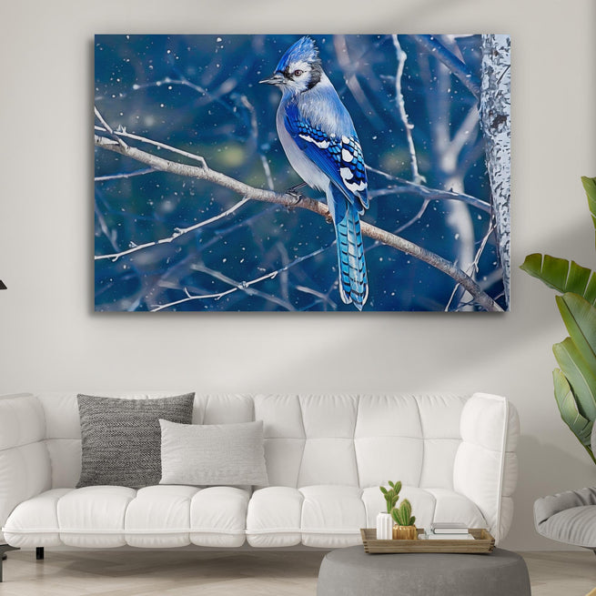 Songbird in Winter Canvas Wall Art - Wall Art Image by Tailored Canvases