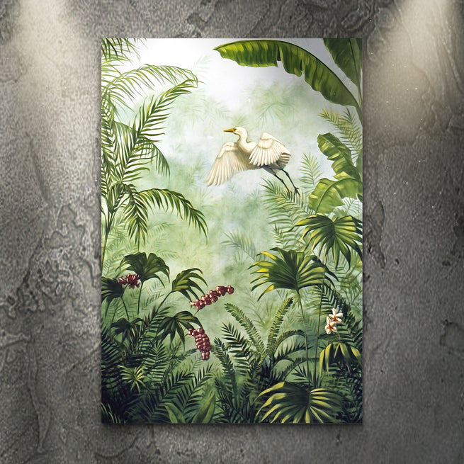 Tropical Egret Canvas Wall Art - Image by Tailored Canvases