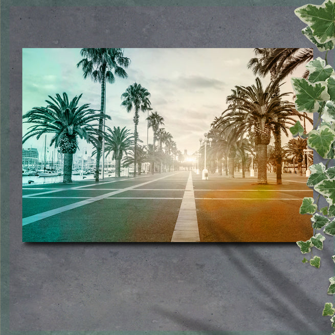 Port Vell Promenade Canvas Wall Art - Image by Tailored Canvases