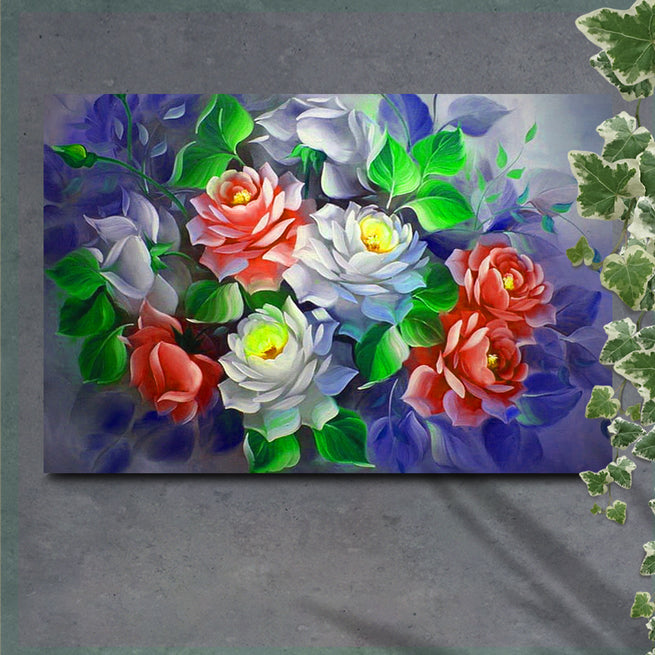 Watercolor Flower Bouquet Canvas Wall Art (Ready to Hang) - Wall Art Image by Tailored Canvases