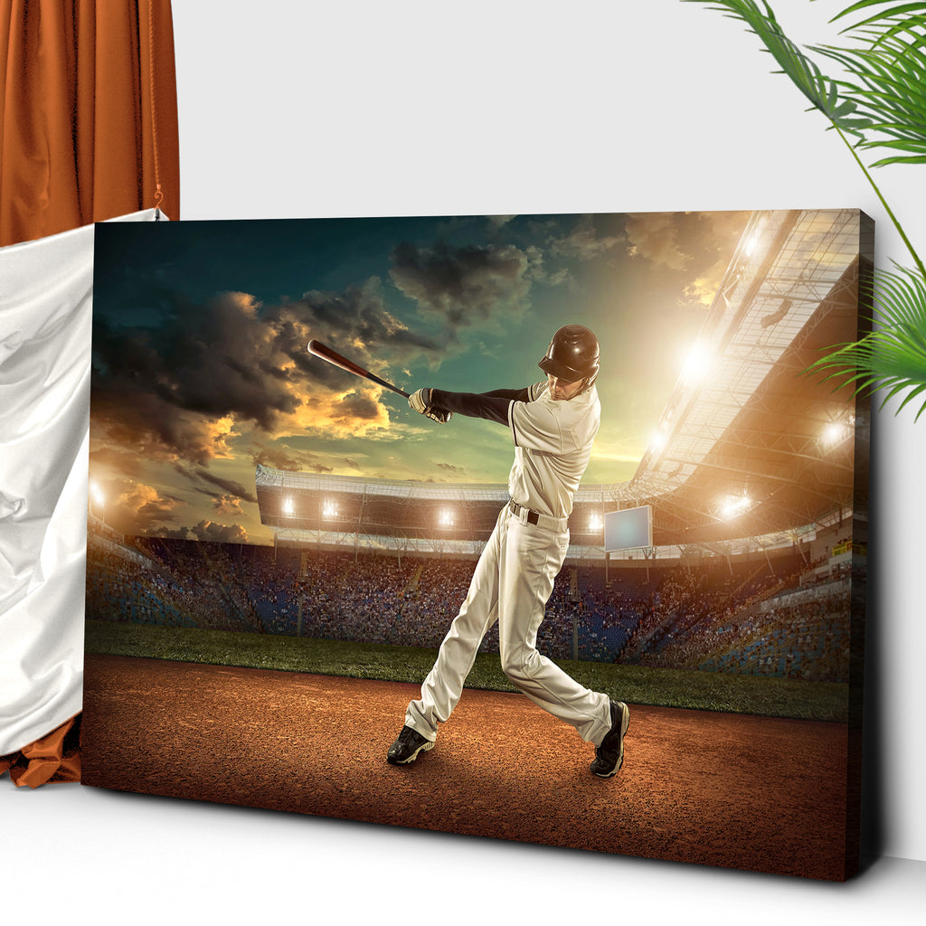 Baseball Hitter Canvas Wall Art - Image by Tailored Canvases