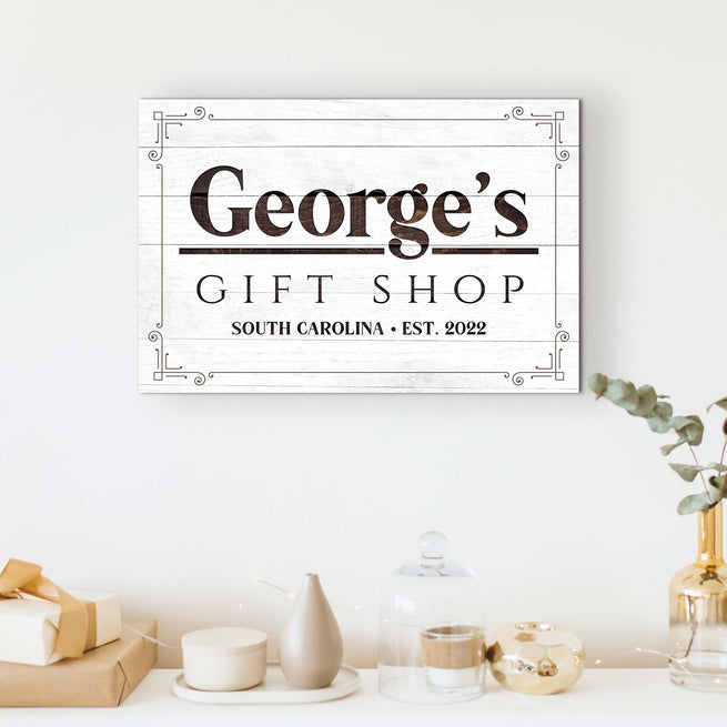 Custom Gift Shop Sign IV - Image by Tailored Canvases