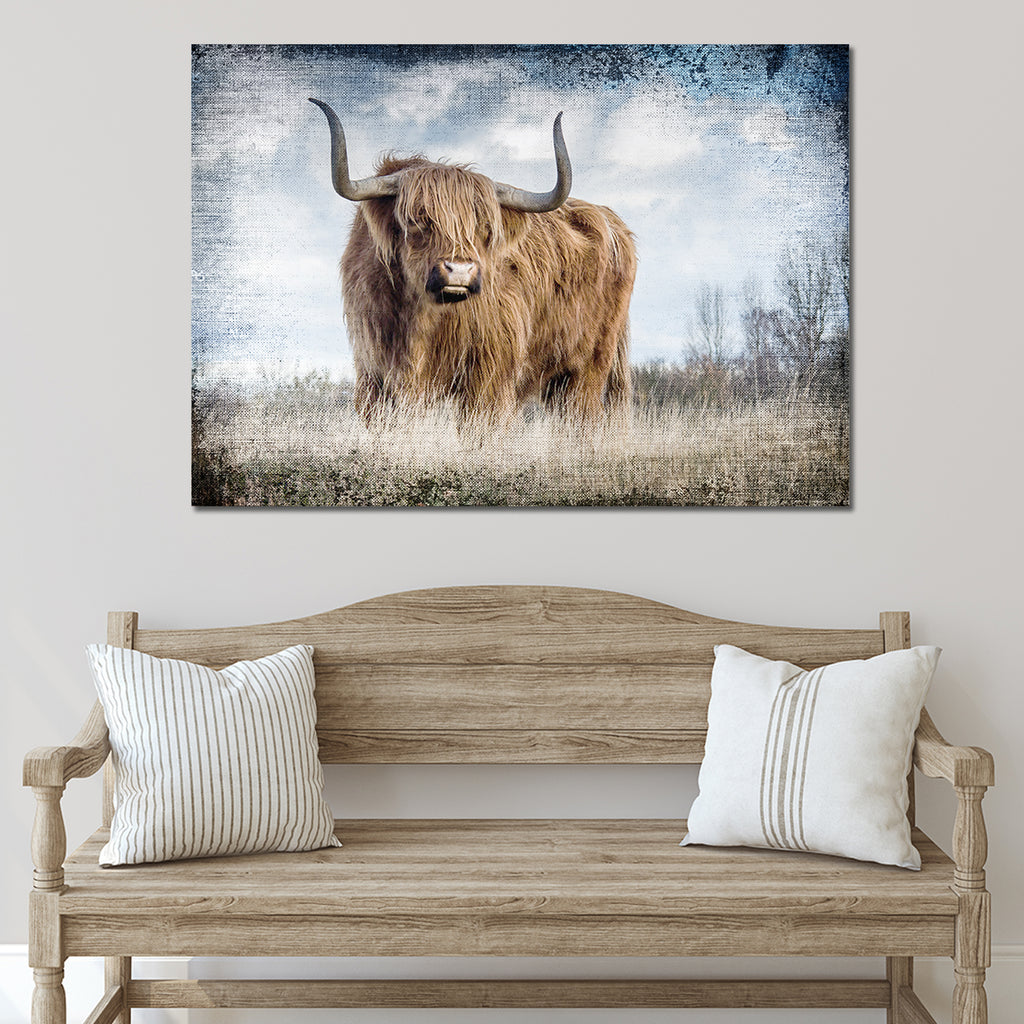 Highland Cattle Wall Art (READY TO HANG) - FREE SHIPPING - Tailored ...