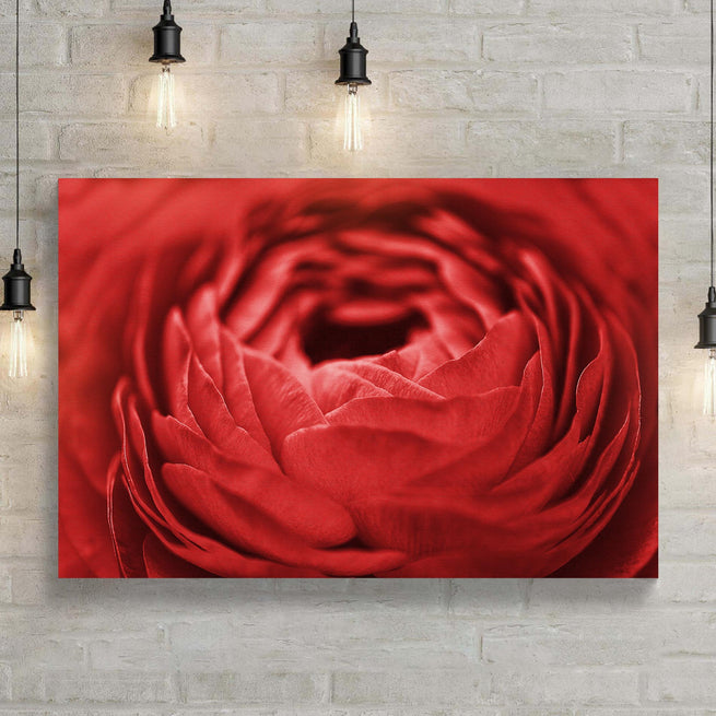 Flowers Red Ranunculus Canvas Wall Art - Image by Tailored Canvases