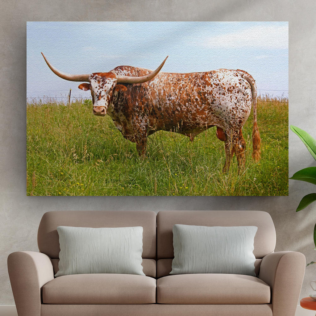 Texas Longhorn Cattle Canvas Wall Art - Image by Tailored Canvases