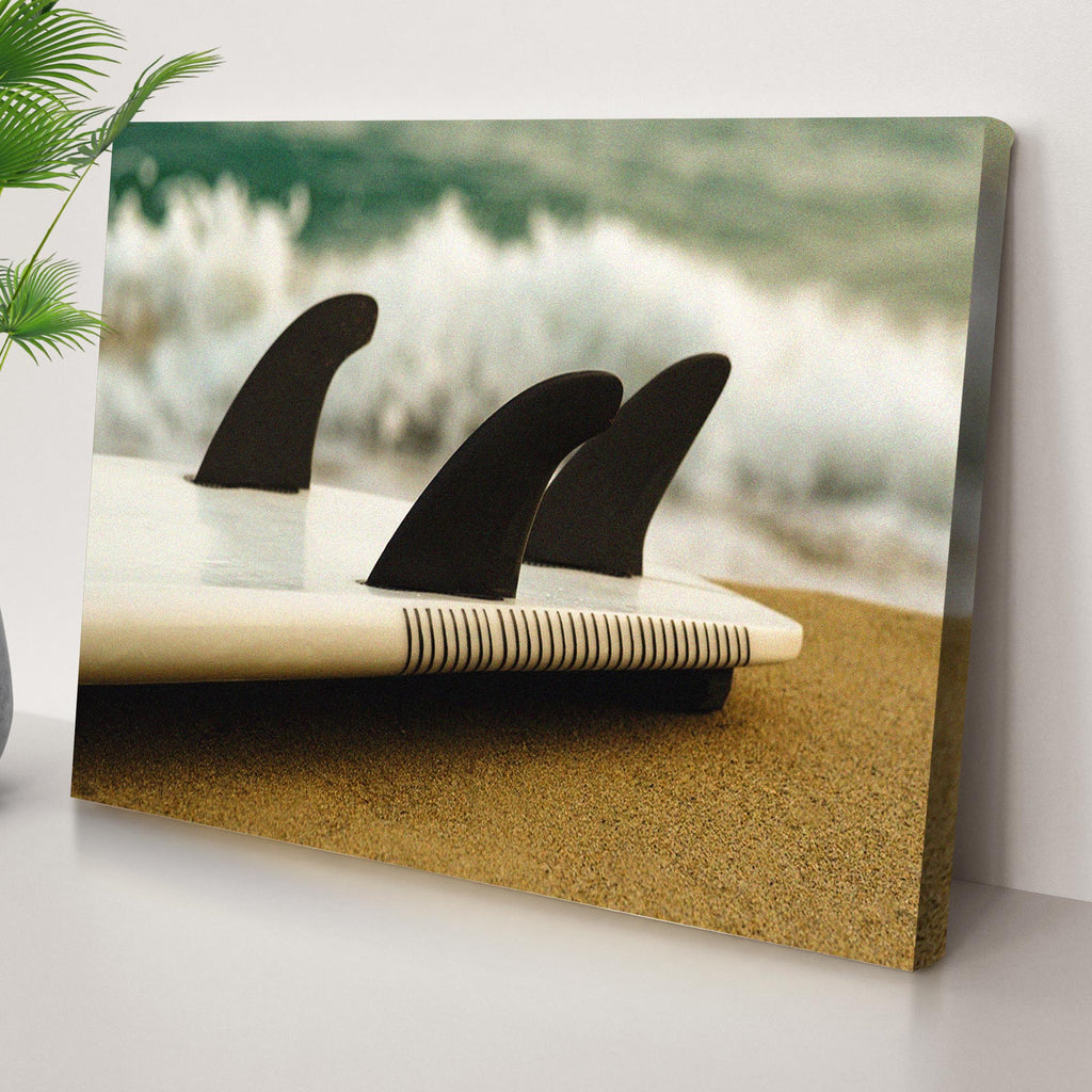 Surfing Surfboard Fins Canvas Wall Art - Image by Tailored Canvases