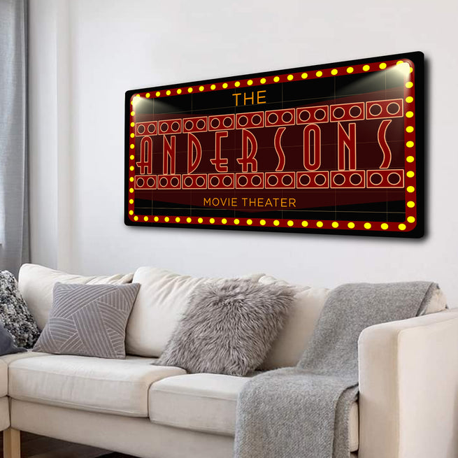 Theater Sign II | Customizable Canvas - Wall Art Image by Tailored Canvases