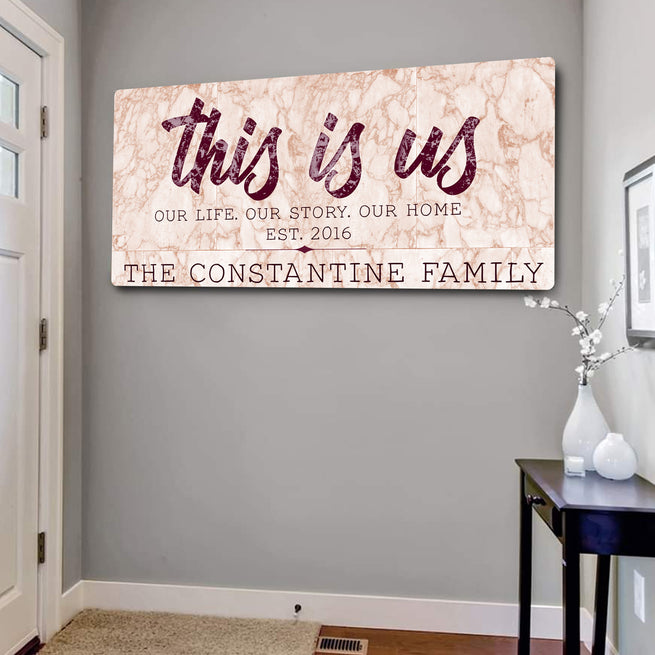 This Is Us IV Sign | Customizable Canvas - Wall Art Image by Tailored Canvases