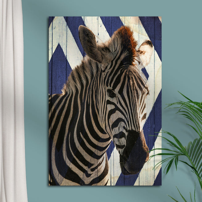 Zebra Abstract Portrait Canvas Wall Art - Wall Art Image by Tailored Canvases