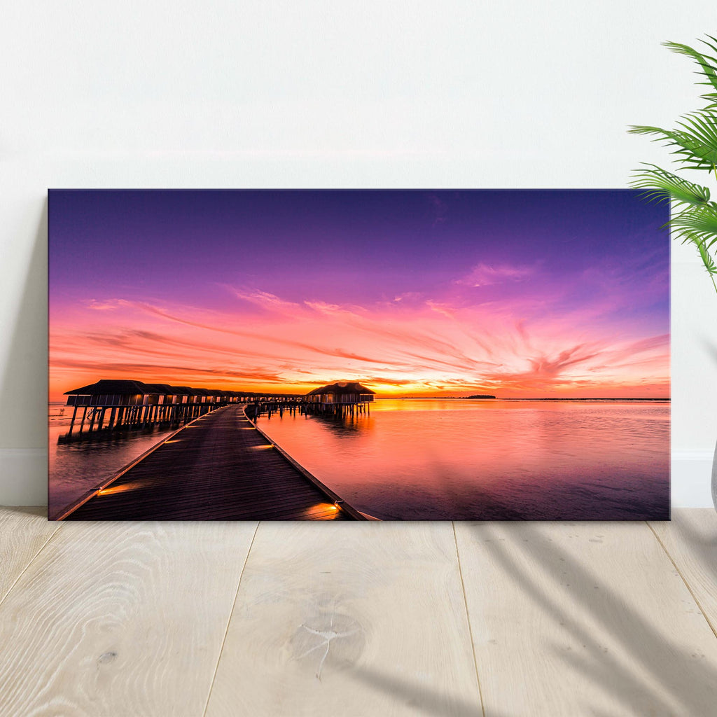 Calm Beach Sunset Art Canvas - by Tailored Canvases