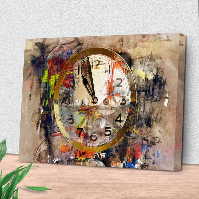 Decor Elements Clock Abstract Canvas Wall Art - Image by Tailored Canvases