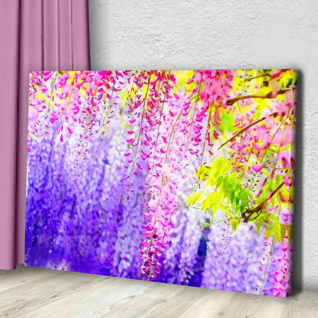 Flowers Wisteria Painting Canvas Wall Art - Image by Tailored Canvases