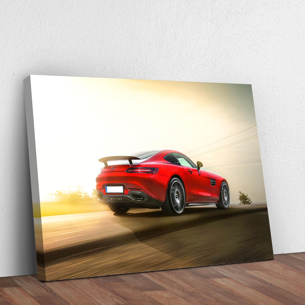 Sports Car Speeding Sunlit Canvas Wall Art - Image by Tailored Canvases