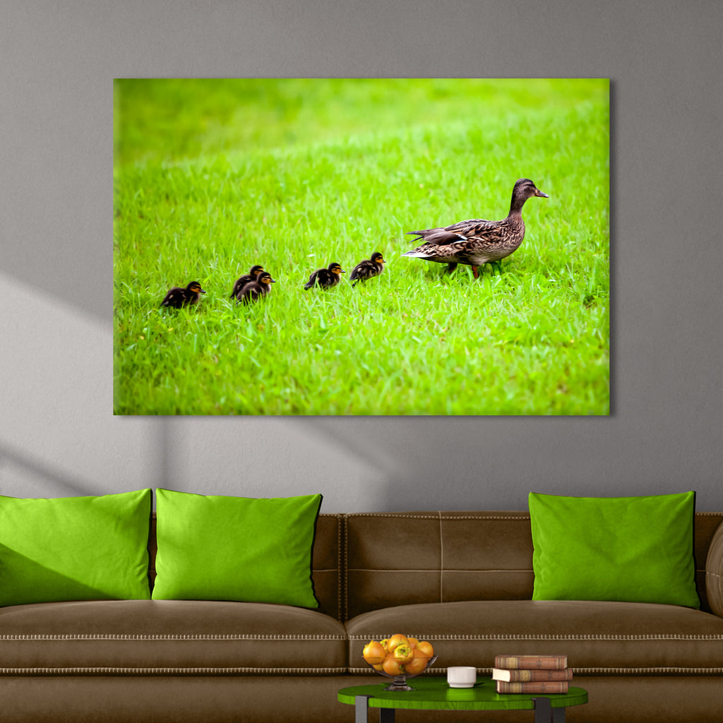 Strolling Ducks Canvas Wall Art - by Tailored Canvases