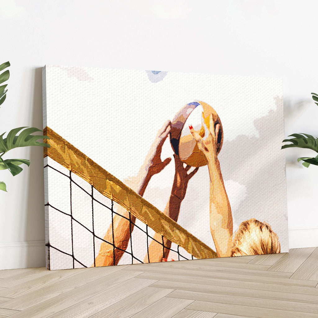 Volleyball Block Canvas Wall Art - Image by Tailored Canvases