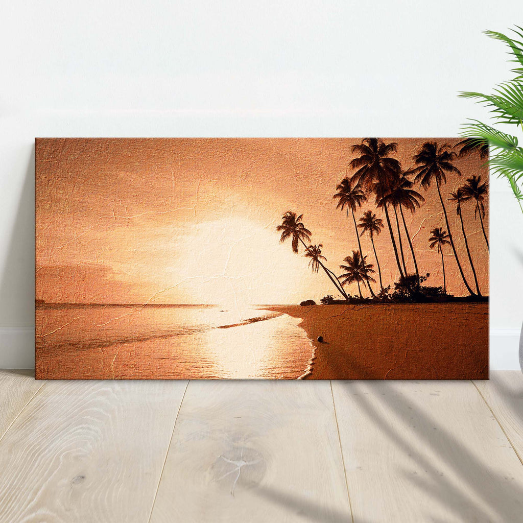 Tropical Sunset Hues Wall Art Canvas (Ready to hang) - by Tailored Canvases