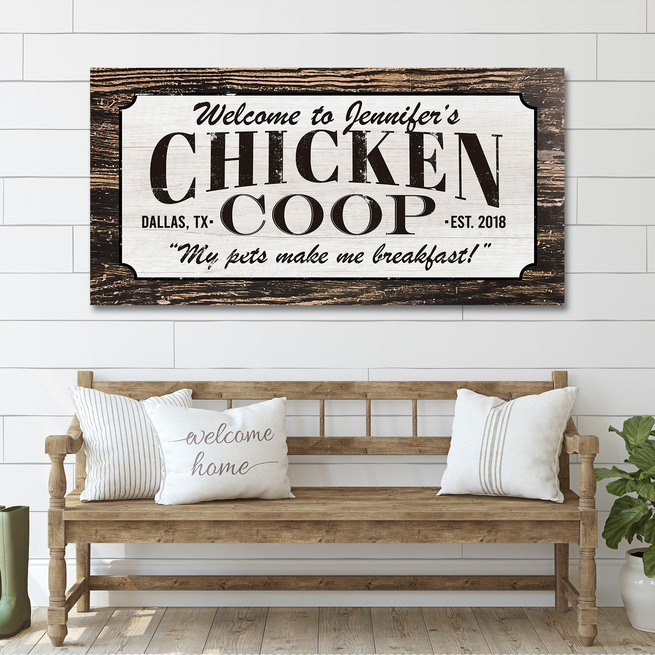 Chicken Coop Sign II - Image by Tailored Canvases