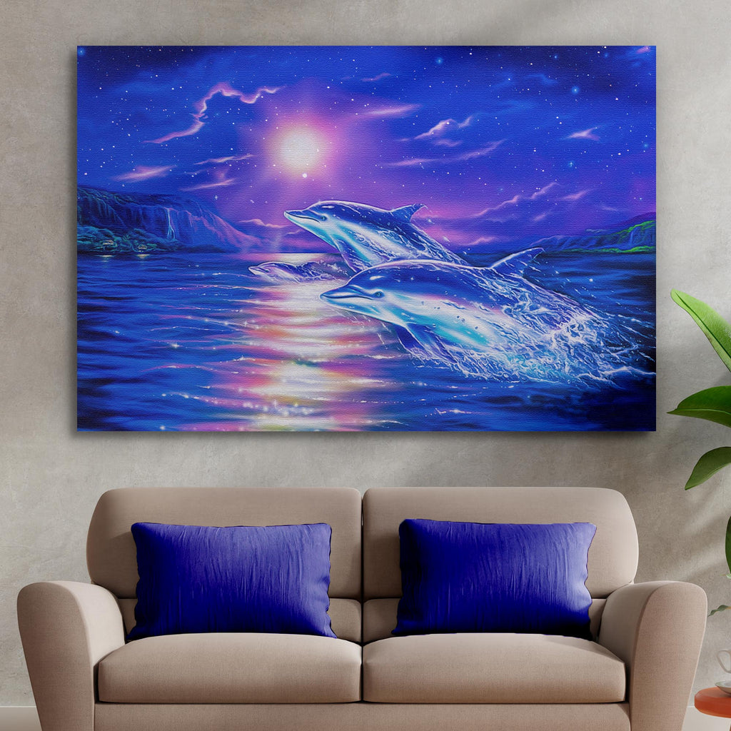Dolphin Fantasy Canvas Wall Art - by Tailored Canvases