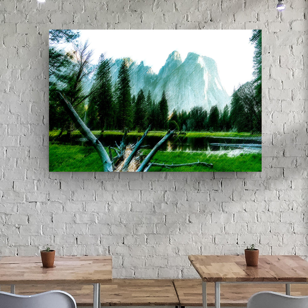 Misty Forest Lake - Wall Art Image by Tailored Canvases