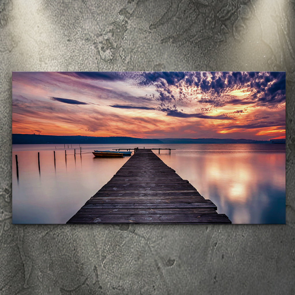 The Sunset Lake (Ready to hang) - Free shipping - by Tailored Canvases