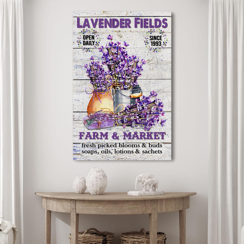 Lavender Fields Farm & Market Sign - Image by Tailored Canvases