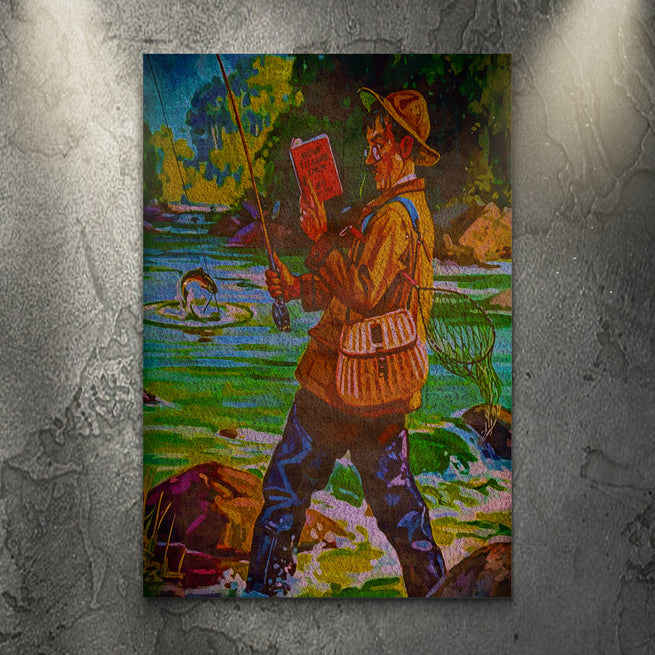 Fishing Retro (Ready to Hang) - Wall Art Image by Tailored Canvases