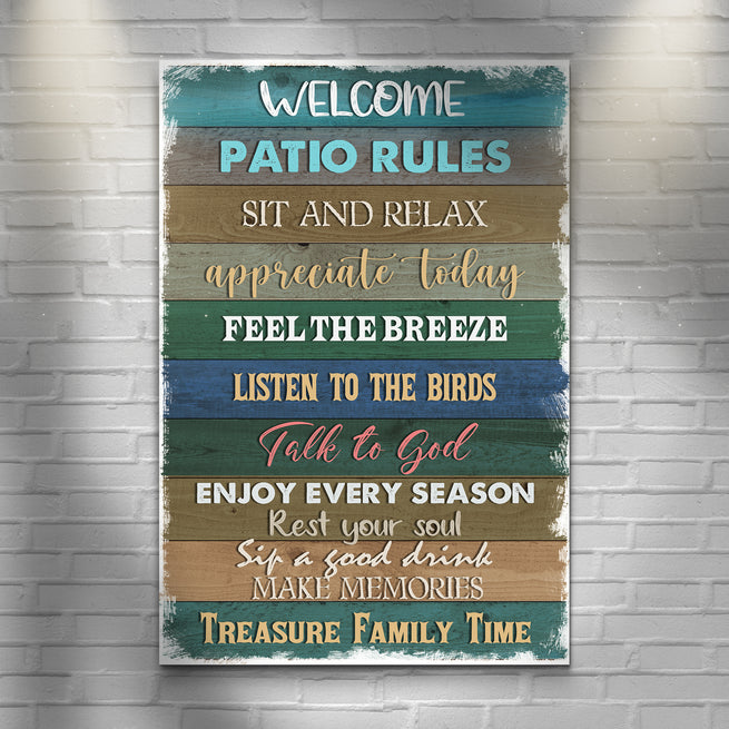 Patio Rules - Wall Art Image by Tailored Canvases