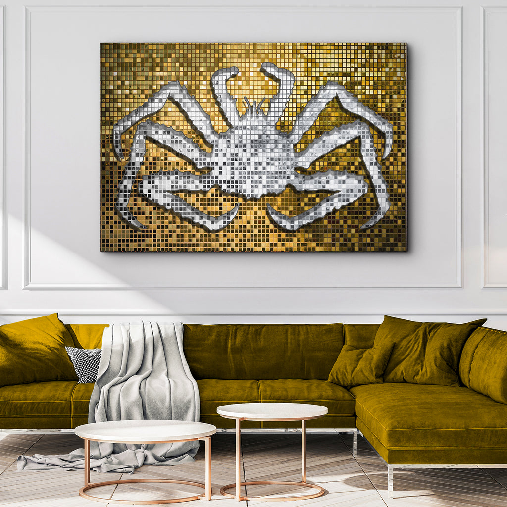 King Crab Mosaic Décor Canvas Wall Art II - by Tailored Canvases