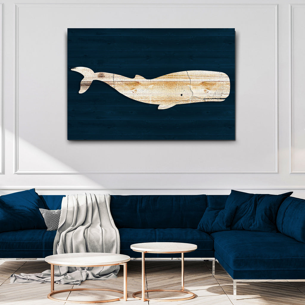 White Whale Canvas Wall Art II - by Tailored Canvases