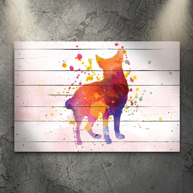 Custom Watercolor Pet Silhouette Art Canvas (Ready to Hang) - Wall Art Image by Tailored Canvases