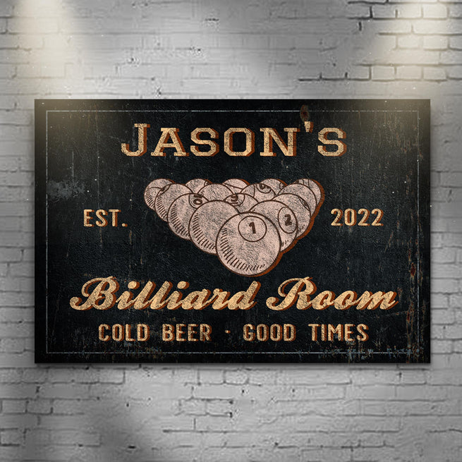 Custom Billiard Room - Wall Art Image by Tailored Canvases