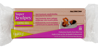 Super Sculpey Living Doll Beige, Premium, Non Toxic, Soft, Sculpting  Modeling Polymer, Oven Bake Clay, 1 pound bar. Great for all advanced  sculptors, artists and doll makers