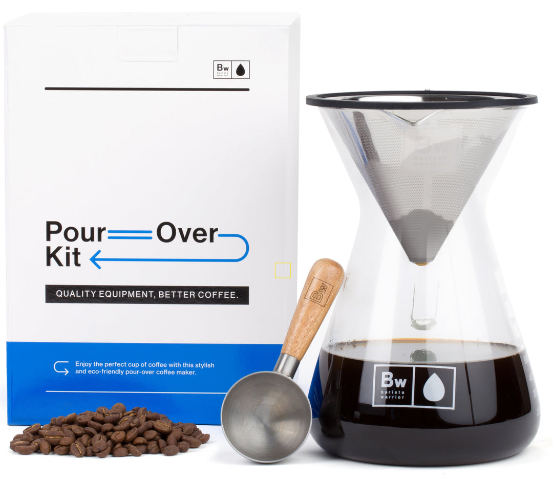 Pour Over Gooseneck Coffee Kettle with Thermometer by Barista Warrior