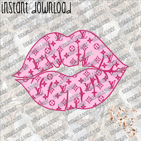 Dripping Lips LV Pink INSTANT DOWNLOAD print file PNG – BB Digital Prints  and Boutique