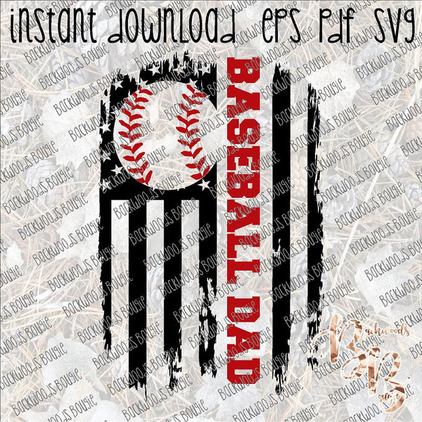Download Baseball Dad Distressed Flag INSTANT DOWNLOAD cut file SVG ...