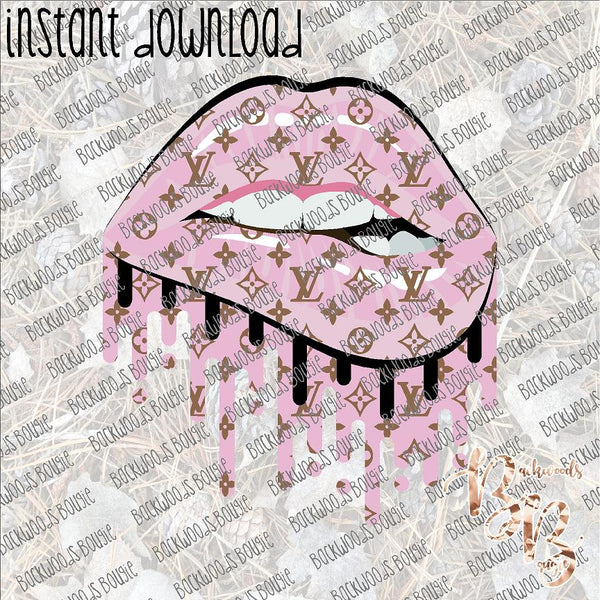 Dripping Lips LV Pink INSTANT DOWNLOAD print file PNG – Backwoods ...