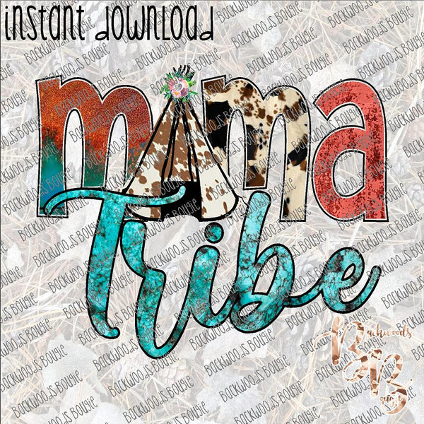 Mama Tribe INSTANT DOWNLOAD print file PNG – Backwoods Bougie Digital ...