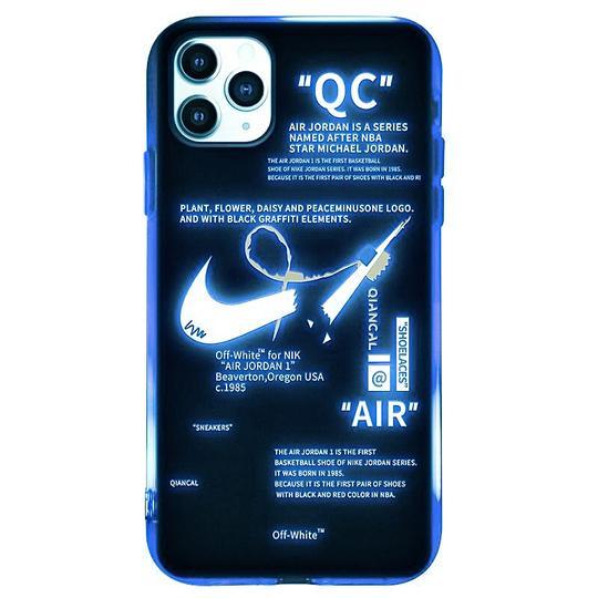 blue nike phone case